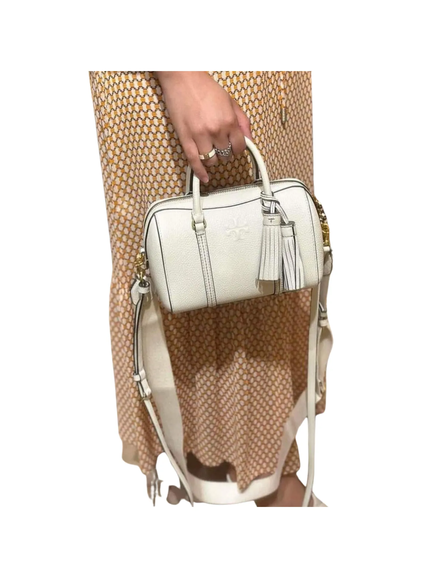 Tory Burch Thea Mini Leather Satchel Crossbody New Ivory