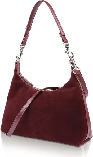 Tote Shoulder Bags for Women, Suede Forsted Cowhide Tote Crossbody Purses with 2 Removable Shoulder Straps