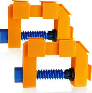 Track Clamp Set for Hot Wheels Track Sets – 2-Pack Heavy-Duty C Clamps – Fast Install for Tables & Play Surfaces – Car Track Accessories for Kids