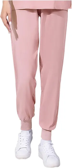 Track Cuff Workout Sweatpants for Women Workout Jogger Lounge Lightweight Workwear Solid Pull On Ankle Length Trousers