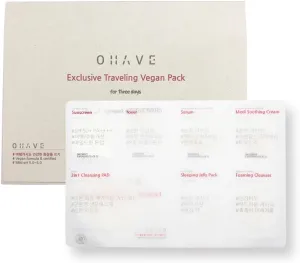 Travel Cosmetic Case with Vegan Skincare Essentials – Compact Skincare Organizer with Cleanser, Moisturizer, Serum & Toner – Cruelty-Free, Eco-Friendly, Portable Size