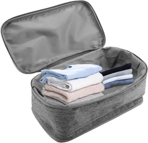 Travel Organizer Bags,Waterproof 11 * 6.3 * 4.9in Polyester Travel Packing Organizers Portable Suitcase Organizer,Luggage Organizer Bags for Underwear Bra Socks Bag USB Case (Gray)