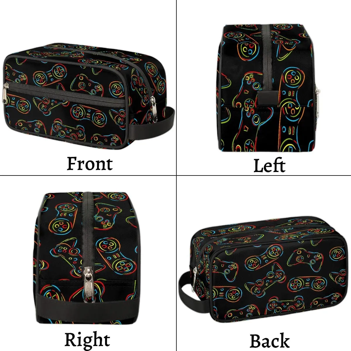 Travel Toiletry Bag for Boys Kids, Video Game Waterproof Hanging Dopp Kit for Teens Men, Cool Switch Carrying Case Compatible with Nintendo Switch and New Switch OLED Console