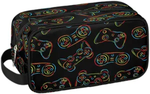 Travel Toiletry Bag for Boys Kids, Video Game Waterproof Hanging Dopp Kit for Teens Men, Cool Switch Carrying Case Compatible with Nintendo Switch and New Switch OLED Console