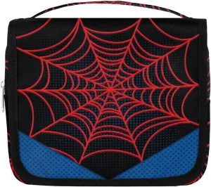 Travel Toiletry Bag for Boys Men, Black Spider Web Large Hanging Shaving Dopp Kit Waterproof Bathroom Toiletries Organizer Cosmetic Bags