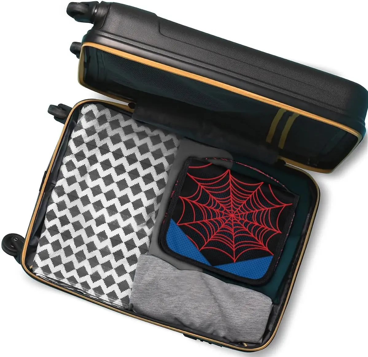 Travel Toiletry Bag for Boys Men, Black Spider Web Large Hanging Shaving Dopp Kit Waterproof Bathroom Toiletries Organizer Cosmetic Bags