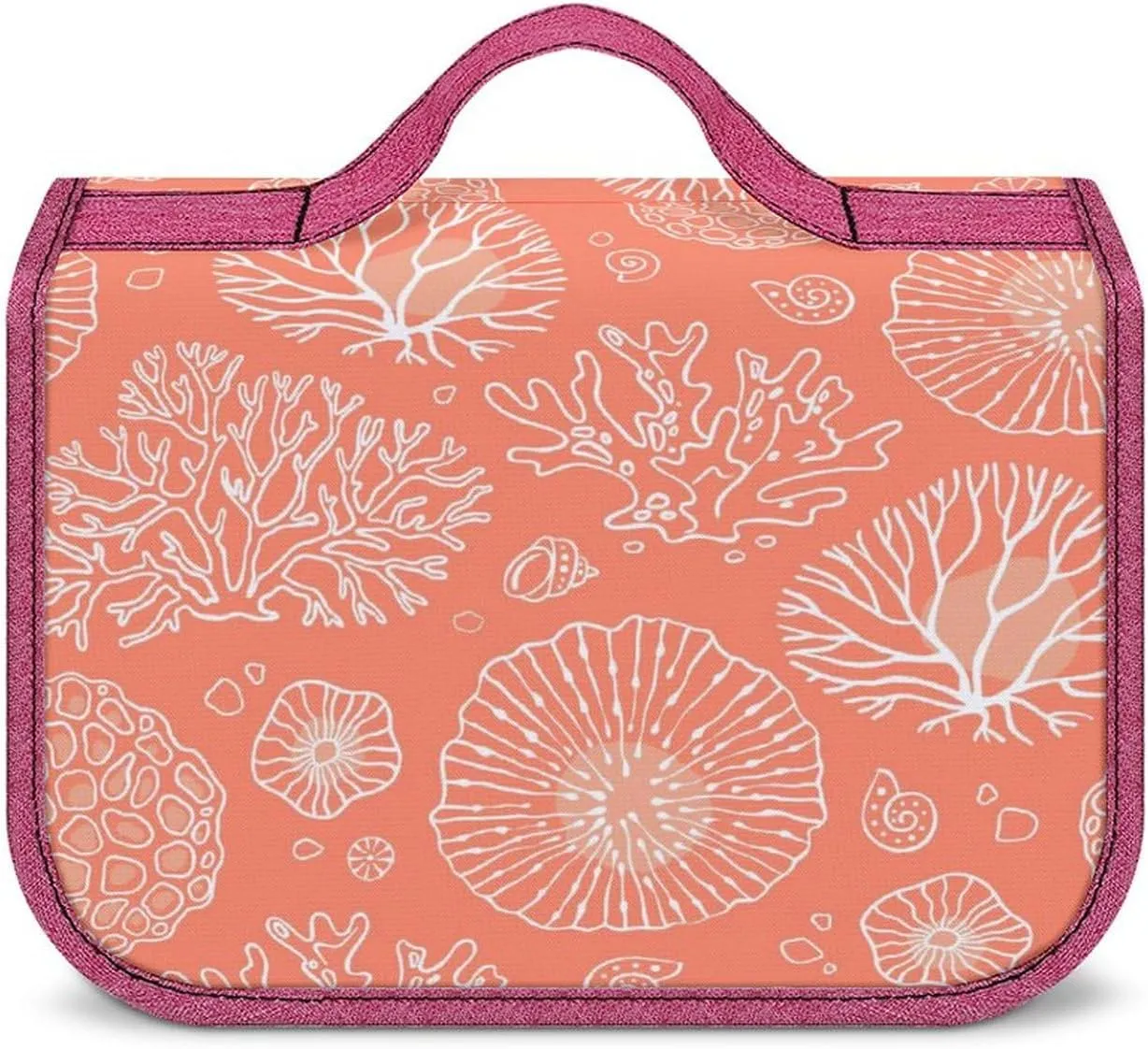 Travel Toiletry Bag For Women Hanging Makeup Bag Cosmetic Bag Travel Essentials Organizer He Marine Theme With Beautiful Corals