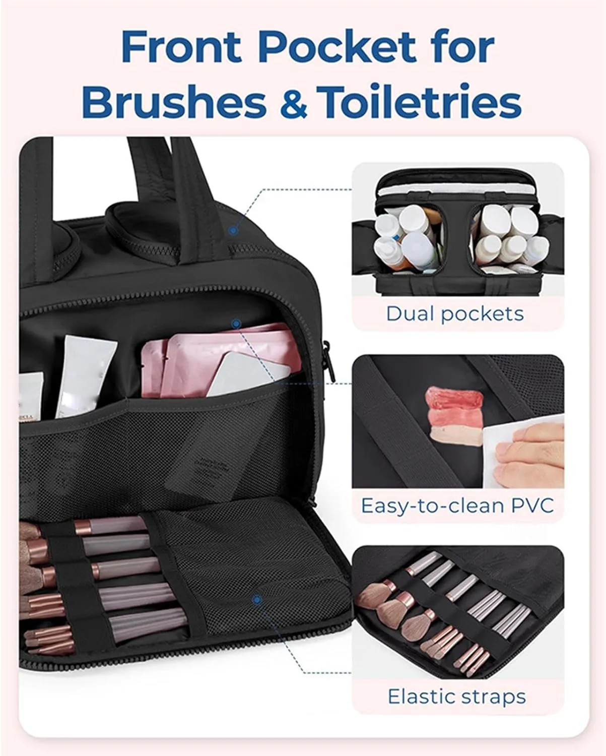 Travel Toiletry Bag for Women - Toiletries Travel Bag Women | Toiletry Travel Bag Women | Travel Bags for Women Toiletry | Womens Toiletry Travel Bag | Lightweight Large Wide Opening Organizer Bag
