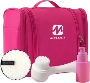 Travel Toiletry Bag for Women – Waterproof Cosmetic Organizer with Multiple Compartments, Portable Makeup and Toiletry Case for Travel, Stylish Travel Organizer for Toiletries