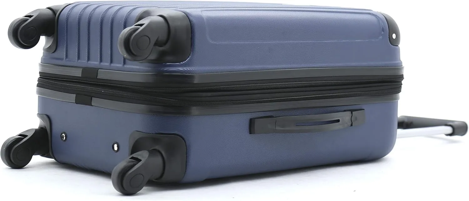 Travelers Club Midtown Hardside Luggage Travel, Navy Blue, 4-Piece Set