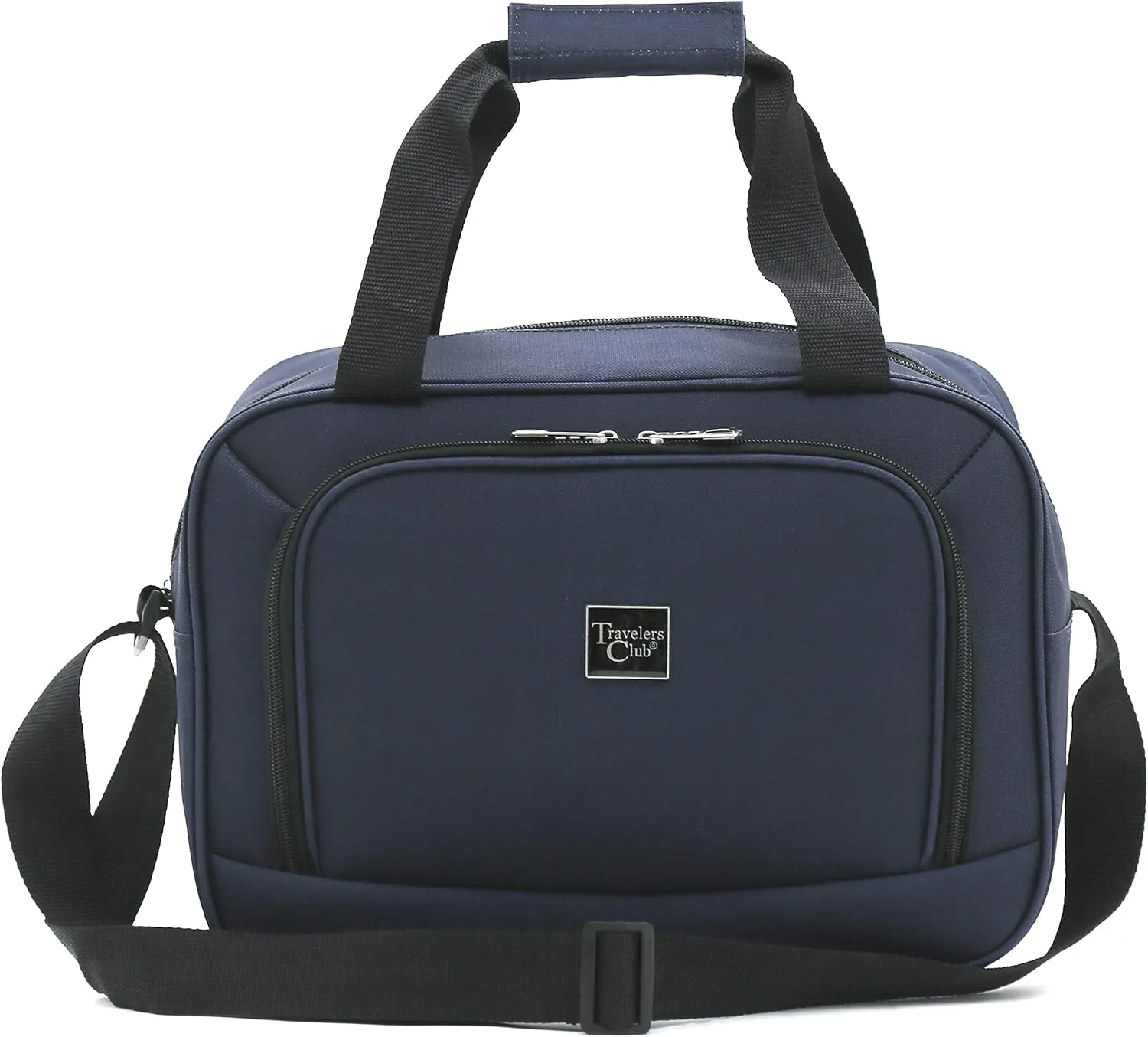 Travelers Club Midtown Hardside Luggage Travel, Navy Blue, 4-Piece Set