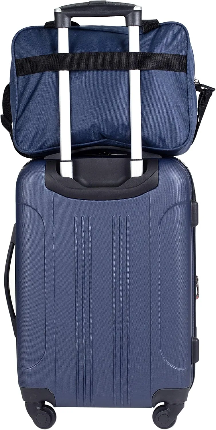 Travelers Club Midtown Hardside Luggage Travel, Navy Blue, 4-Piece Set