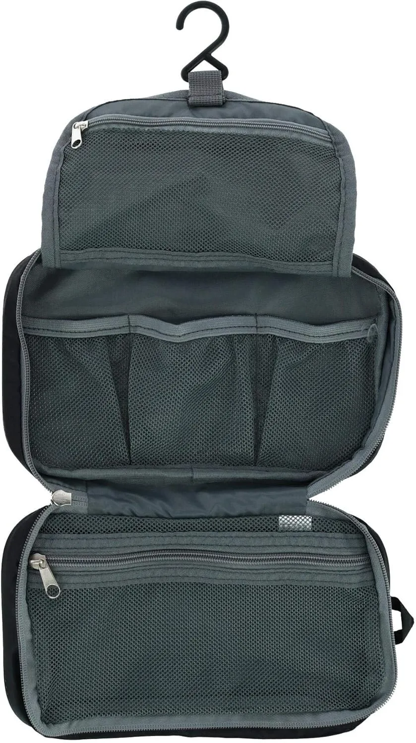 Travelon Compact Hanging Toiletry Kit, Black, One Size