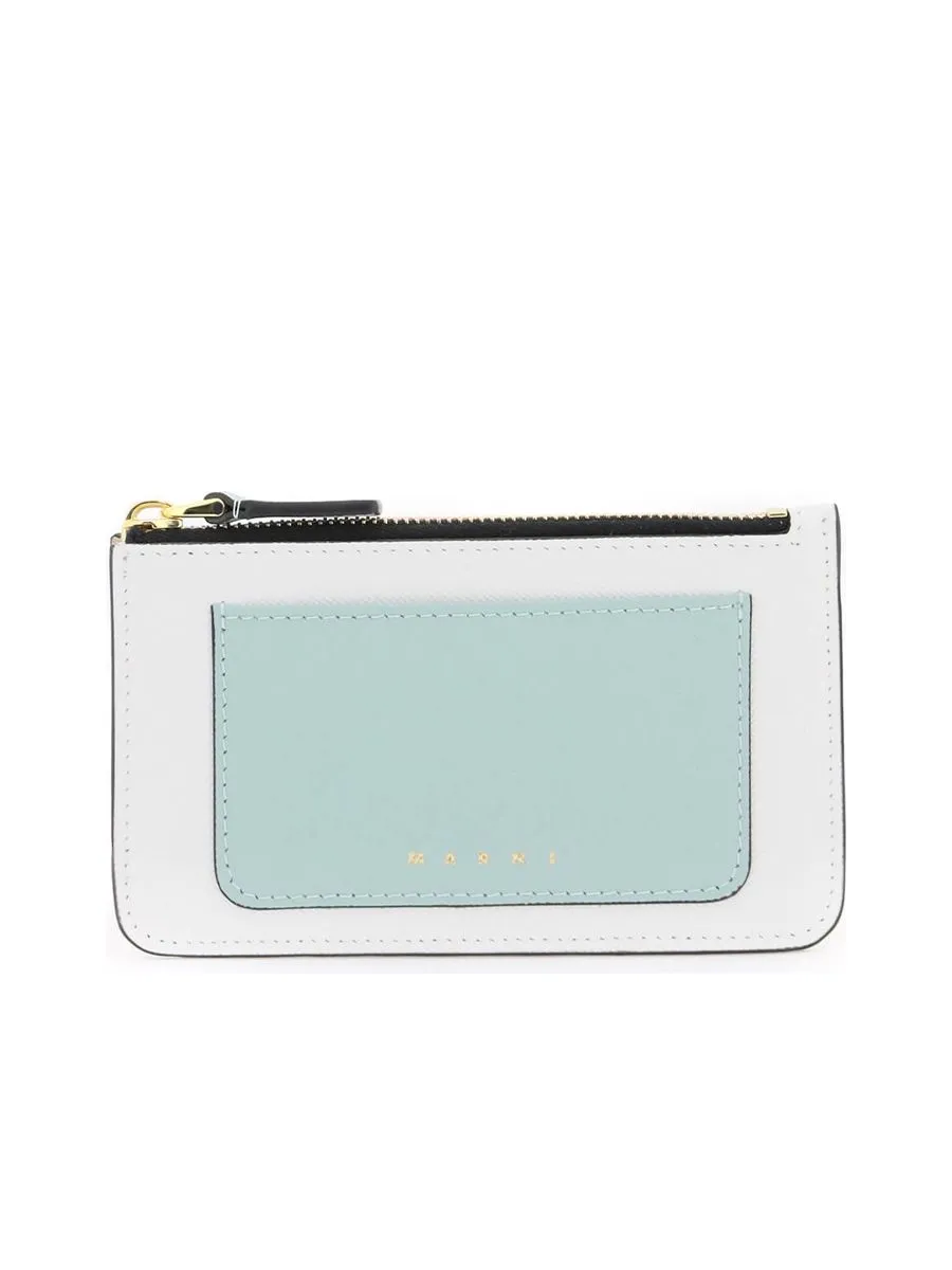Tricolor Zippered Cardholder