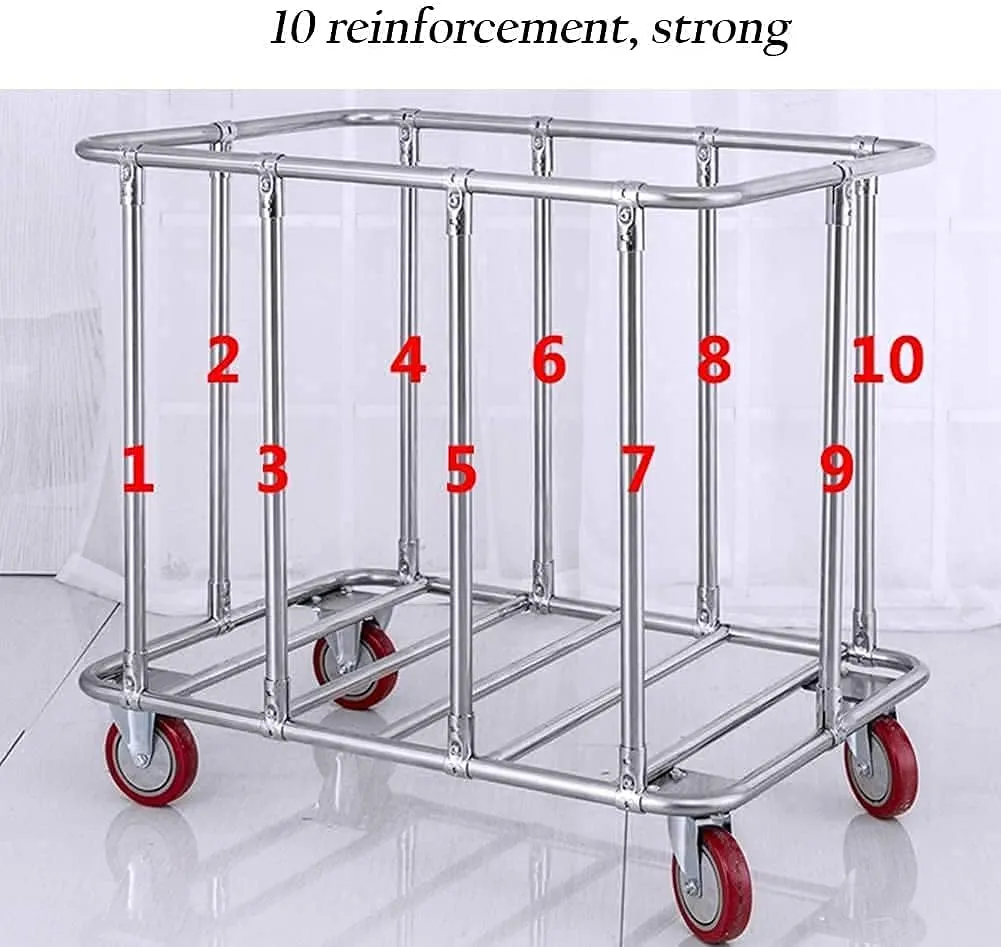 Trolley Rolling W?schesortierwagen W?schekorb auf R?dern Korb mit herausnehmbaren Taschen Gesamtkapazit?t 400L nützlich