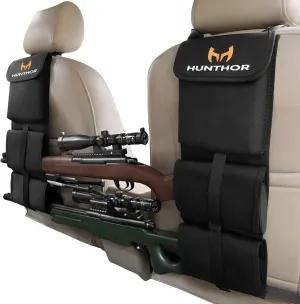Truck Gun Rack (A Pair), 900D Adjustable Seat Back Gun Storage, Heavy Duty Automotive Rifle Holder Hunting Accessories for Jeep, Truck, SUV, Off-Road Vehicles