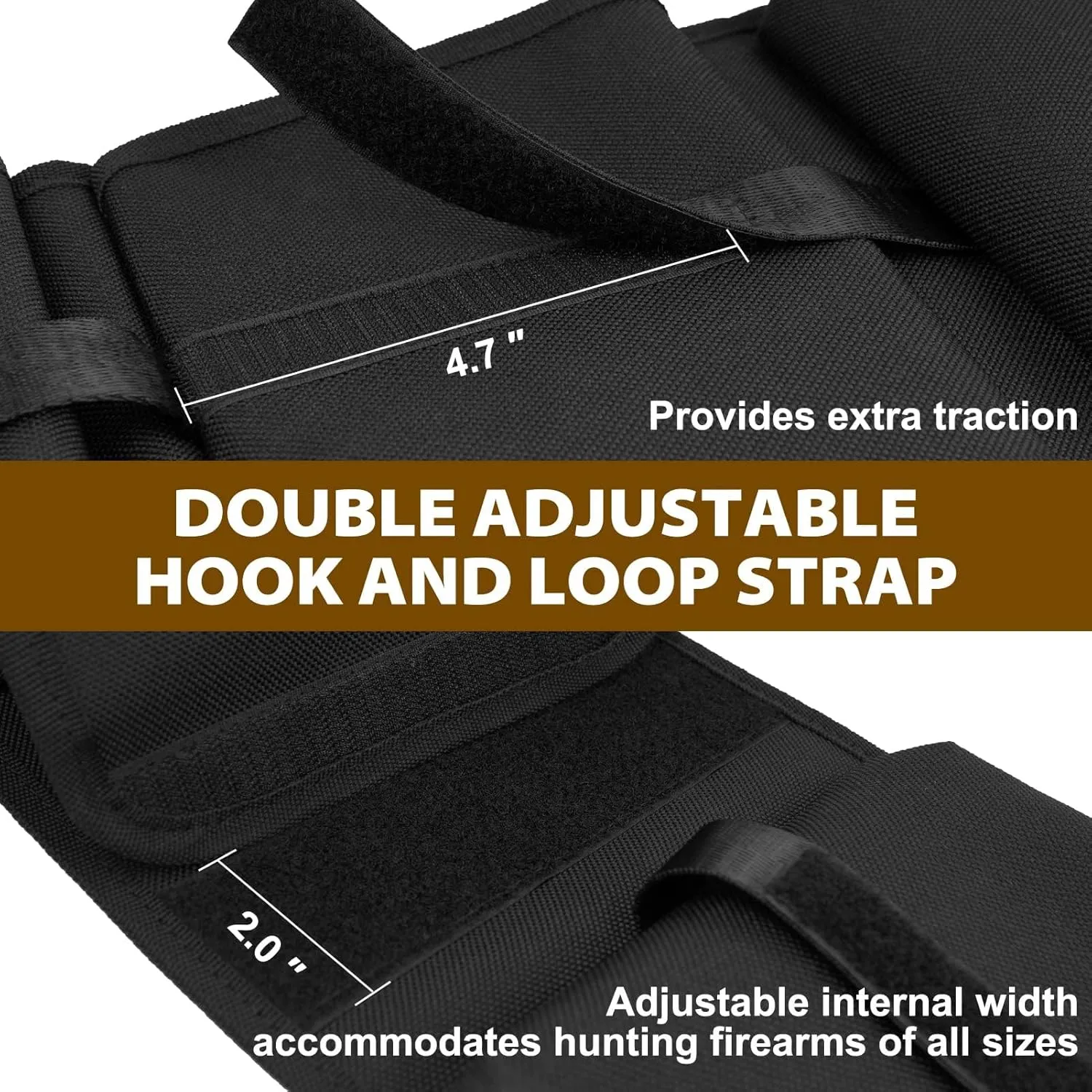 Truck Gun Rack (A Pair), 900D Adjustable Seat Back Gun Storage, Heavy Duty Automotive Rifle Holder Hunting Accessories for Jeep, Truck, SUV, Off-Road Vehicles
