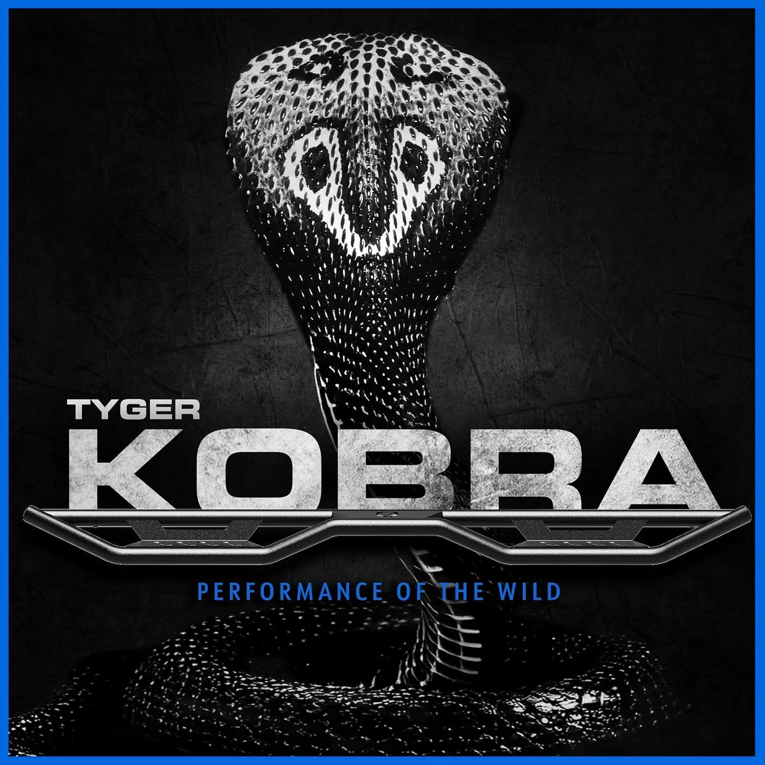 Tyger Auto Tyger Kobra Running Boards Compatible with 2005-2023 Toyota Tacoma | Double Cab | TG-KB2T25005 | Textured Black Drop Step Rail