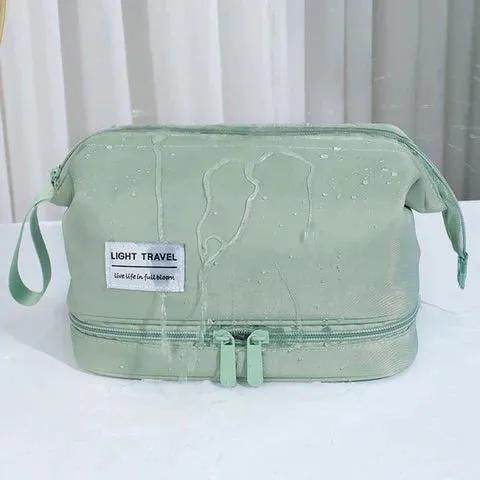 Ultimate Makeup Travel Pouch, Double Layer Cosmetic Bag, Waterproof Organizer Case, Unique Makeup Bag, Cosmetic Travel Bag, Waterproof Organizer Case, Toiletry Bag for Women