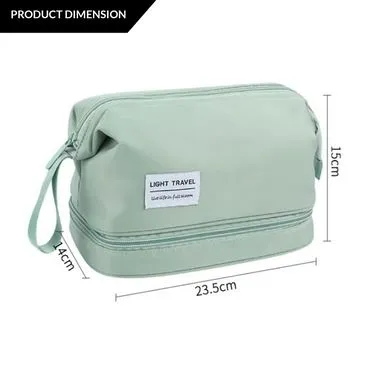 Ultimate Makeup Travel Pouch, Double Layer Cosmetic Bag, Waterproof Organizer Case, Unique Makeup Bag, Cosmetic Travel Bag, Waterproof Organizer Case, Toiletry Bag for Women