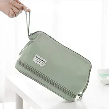 Ultimate Makeup Travel Pouch, Double Layer Cosmetic Bag, Waterproof Organizer Case, Unique Makeup Bag, Cosmetic Travel Bag, Waterproof Organizer Case, Toiletry Bag for Women