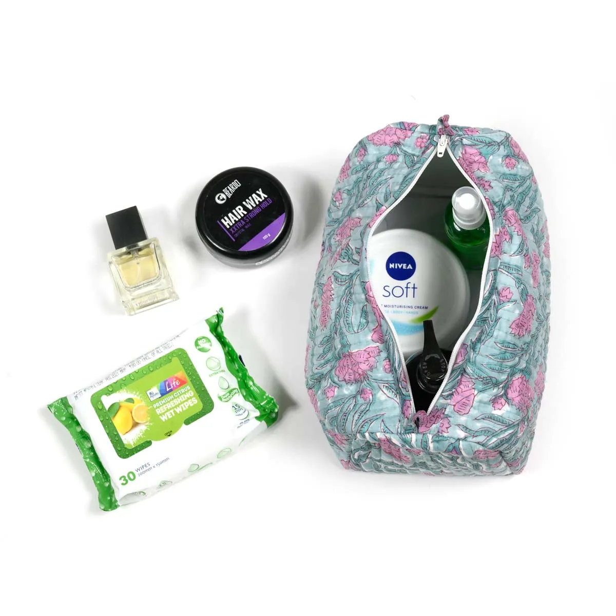 UMBERLA JAL QUILTED TOILETRY POUCH