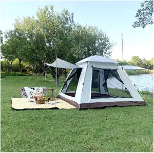 Utility Tent 4 People,Waterproof Waterproof Tents for Camping Light and Practical Tent Pop Up for Family,Outdoor,Hiking and Mountaineering