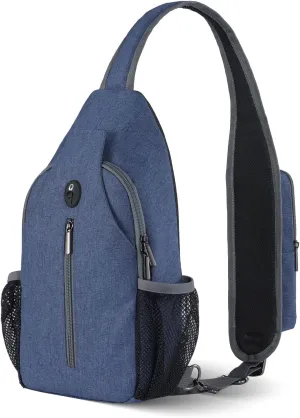 VADOO Sling Backpack with RFID Blocking and Phone Holder on Strap for Men Women Crossbody Chest Bag for Travel Hiking