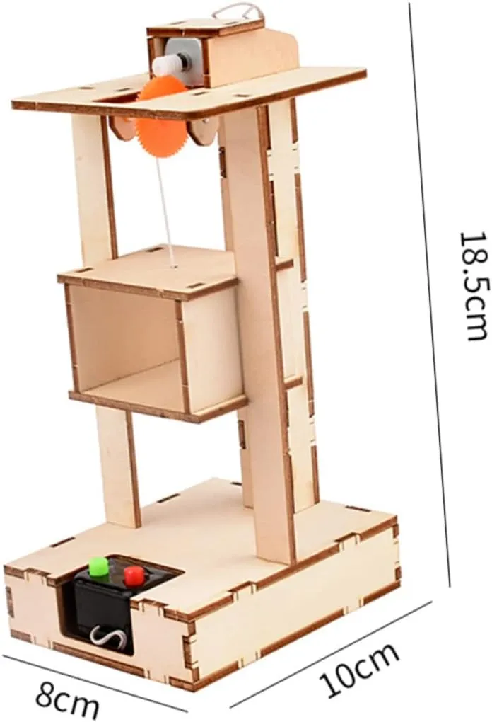 Vaguelly 3pcs Elevator Model Toy Educational Science Kit for Boys and Girls Technical Elevator Model for Hands Learning for Developing Hobbies and Interests Assembling Fun Without Battery