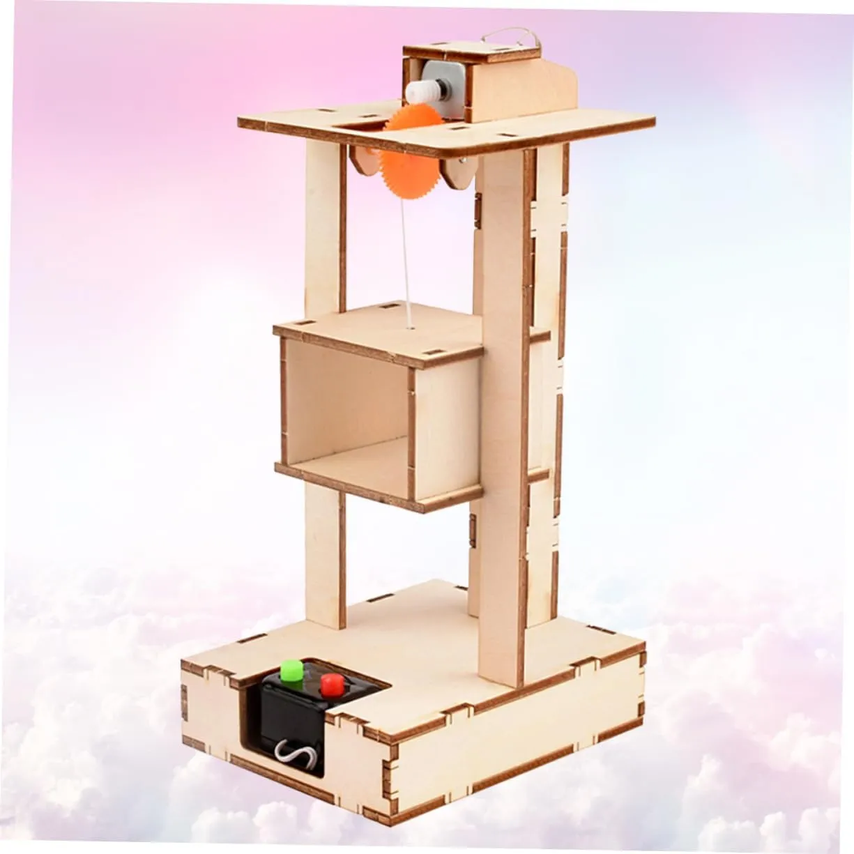 Vaguelly 3pcs Elevator Model Toy Educational Science Kit for Boys and Girls Technical Elevator Model for Hands Learning for Developing Hobbies and Interests Assembling Fun Without Battery