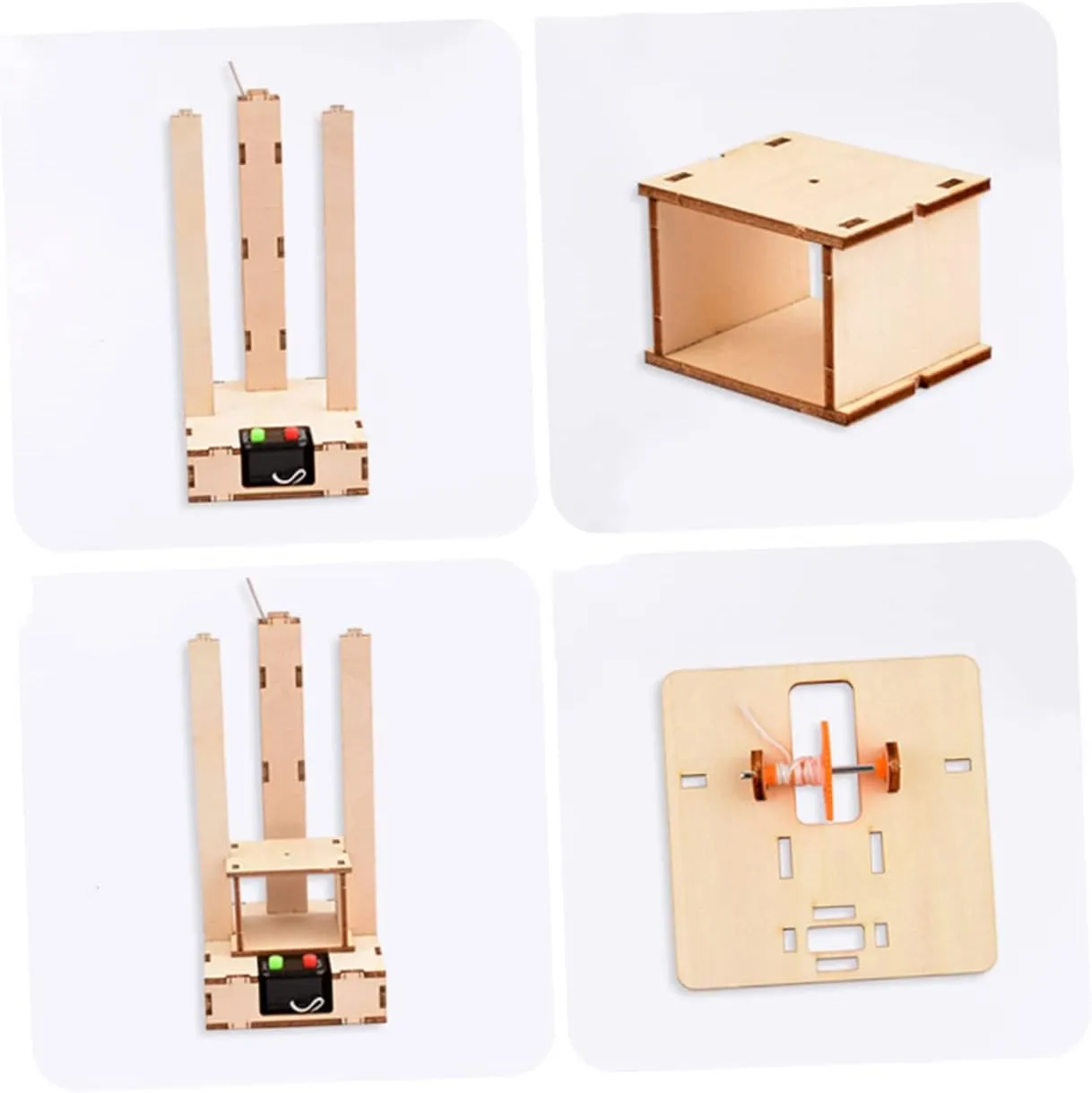 Vaguelly 3pcs Elevator Model Toy Educational Science Kit for Boys and Girls Technical Elevator Model for Hands Learning for Developing Hobbies and Interests Assembling Fun Without Battery