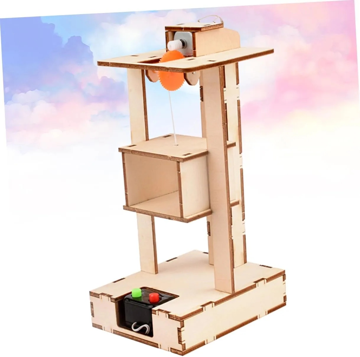 Vaguelly 3pcs Elevator Model Toy Educational Science Kit for Boys and Girls Technical Elevator Model for Hands Learning for Developing Hobbies and Interests Assembling Fun Without Battery
