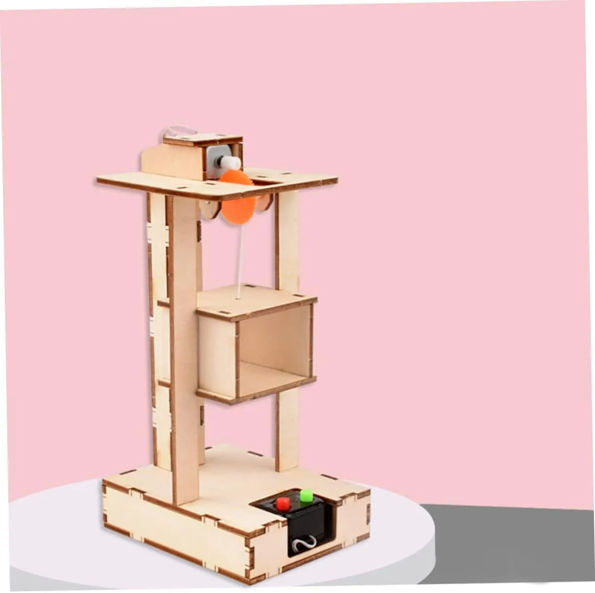 Vaguelly 3pcs Elevator Model Toy Educational Science Kit for Boys and Girls Technical Elevator Model for Hands Learning for Developing Hobbies and Interests Assembling Fun Without Battery