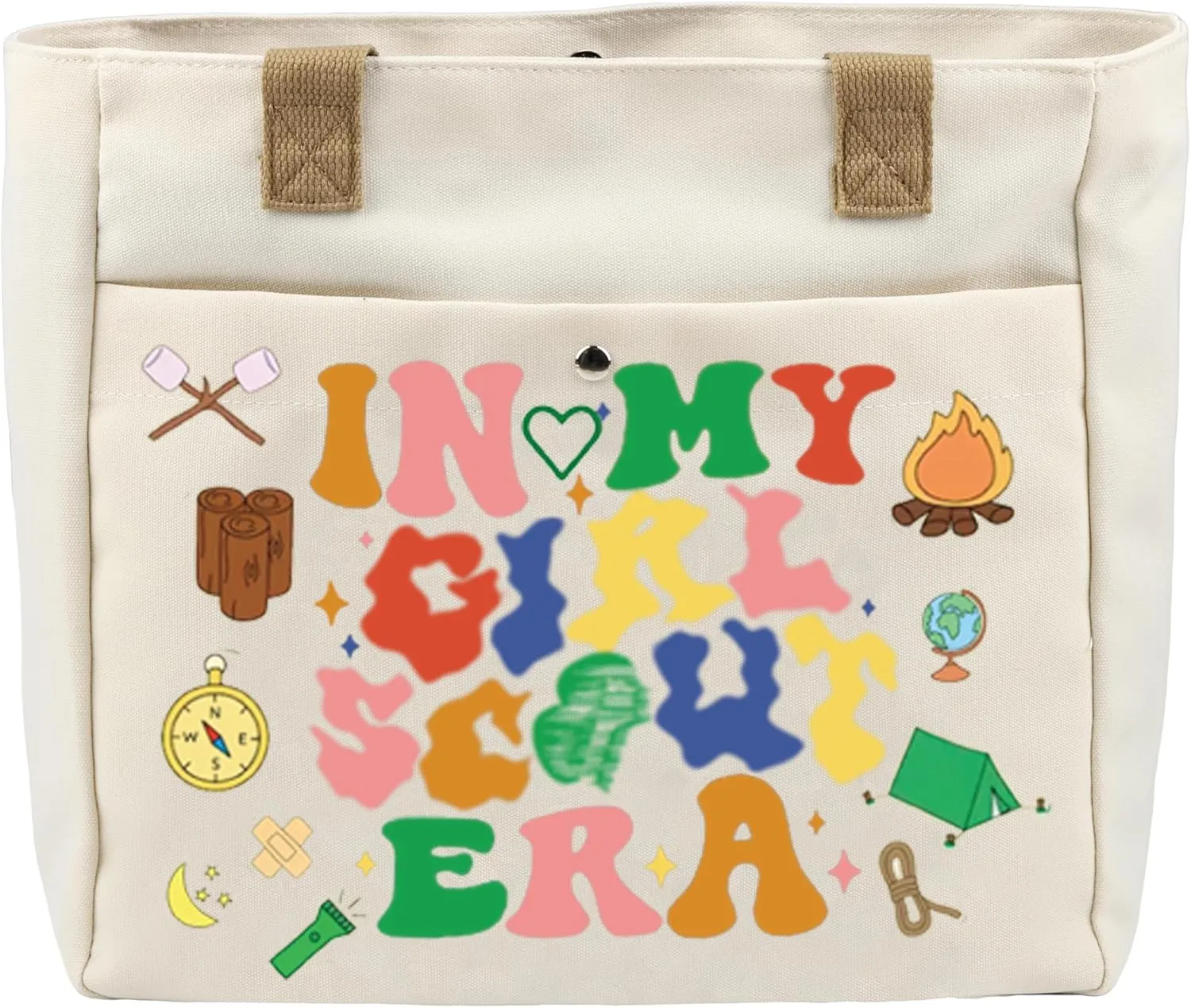 VAMSII Scout Gift Scout Cosmetic Makeup Bag Scout Troop Girl Gift Scout Leader Adventure Gift Scout Bridging Ceremony Gifts (ScoutBag2)