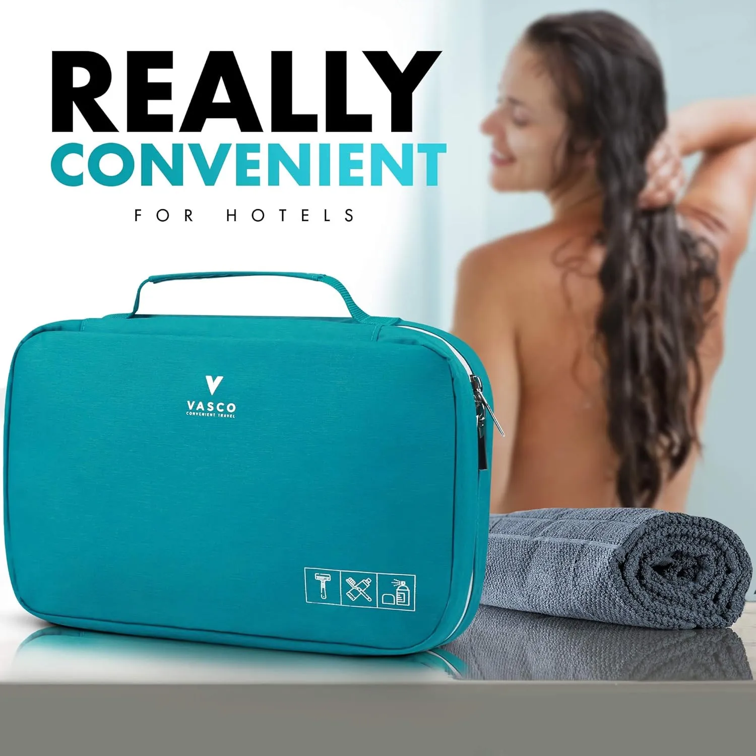 VASCO Hanging Toiletry Bag for Men And Women – Water-Resistant Travel Organizer