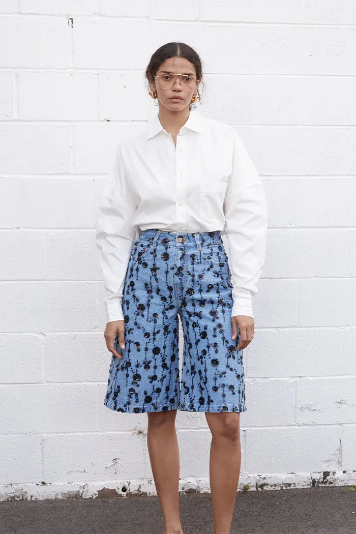 Velo Shorts Embellished Denim