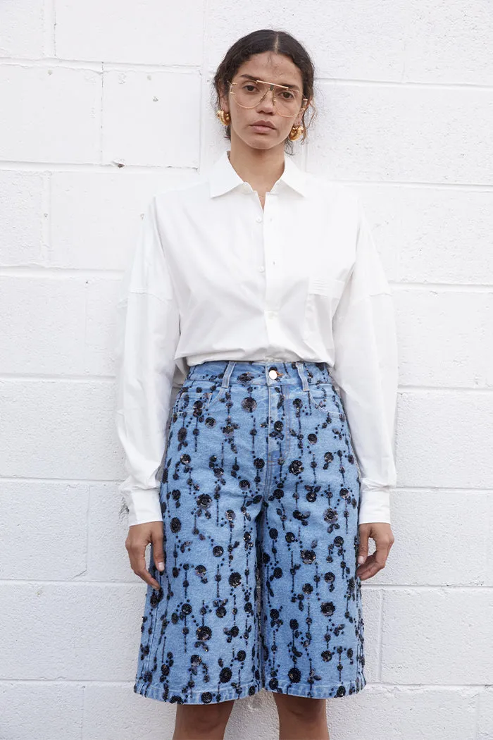 Velo Shorts Embellished Denim