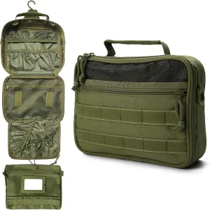 VELVEBAG Mens Toiletry Travel Bag Hanging Toiletry Bag Toiletry Bag Shaving Bag for Men Travel for Cosmetic,Toiletries,Accessories Green