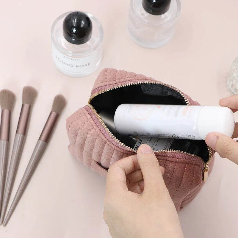 Velvet Makeup Bag Cosmetic Travel Organizer Toiletry Bag