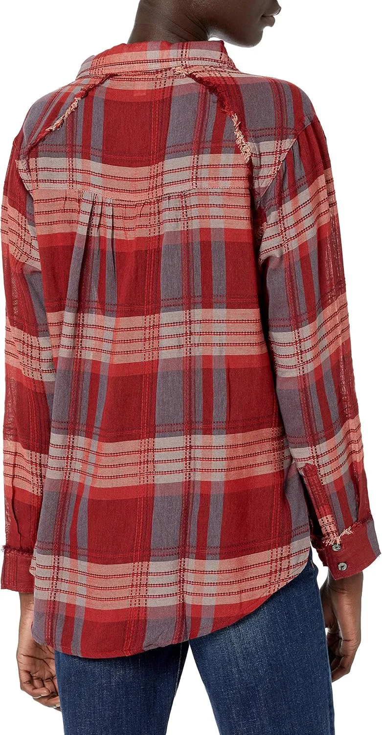 Vintage America Blues Women's Carrie Roll Sleeve Button Down Shirt