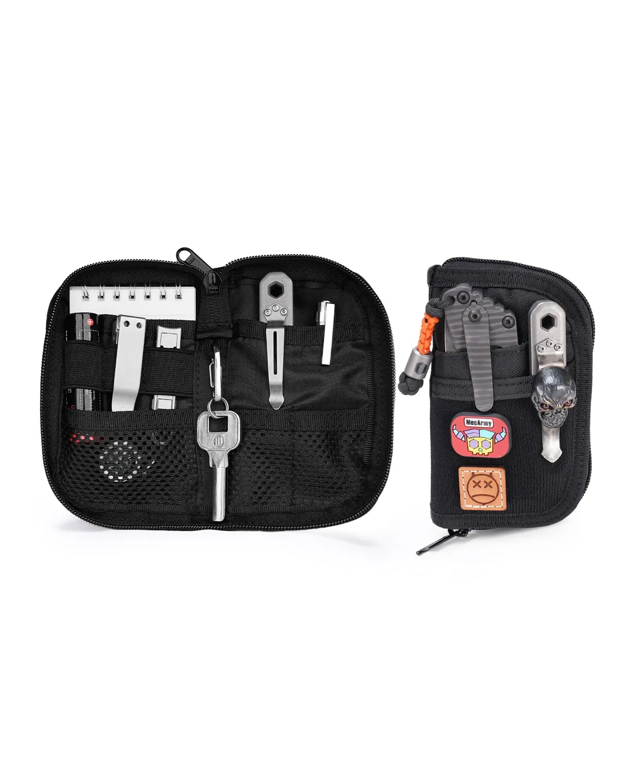 VIPERADE VE10 EDC Pouch, Pocket Organizer for Men, EDC Pocket Organizer, EDC Organizer Pouch with 7 Pockets, EDC Pouch Organizer, Utility EDC Pocket Pouch for Multitools, EDC Gears Black