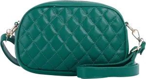 VK Lightweight Soft Quilted Vegan Leather Shoulder Bag for Women Classic Crossbody with Adjustable Strap and Top Zipper