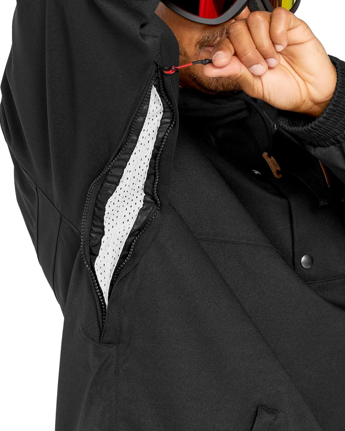 Volcom Men's Arthur Longo 20k Pullover Anarok Hooded Snowboard Jacket