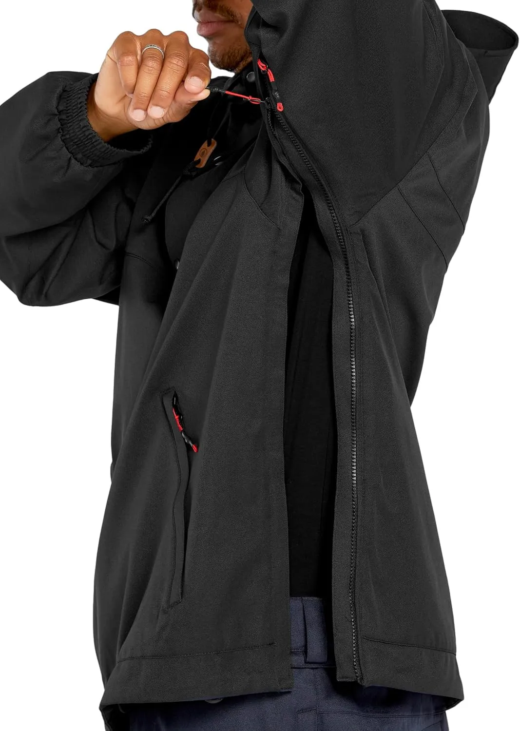 Volcom Men's Arthur Longo 20k Pullover Anarok Hooded Snowboard Jacket
