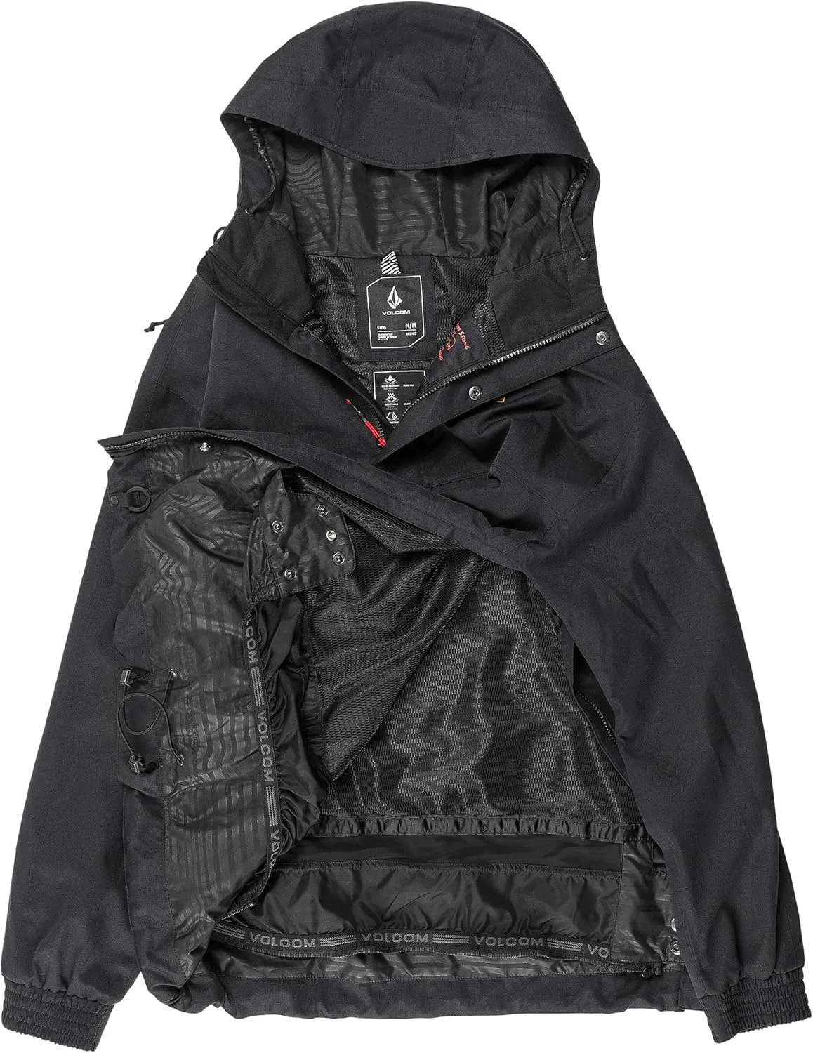 Volcom Men's Arthur Longo 20k Pullover Anarok Hooded Snowboard Jacket