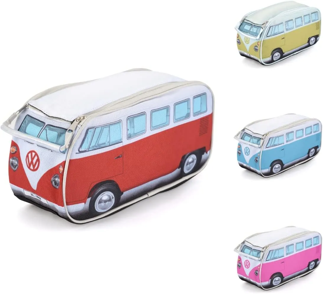 Volkswagen Travel Toiletry Bag for Men and Women - Cosmetic Makeup Organizer Dopp Kit with Internal Pockets and Double Zipper - VW Bus Volkswagen Accessories - Multiple Colors