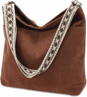 VX VONXURY Crossbody Bag,Lightweight Canvas Shoulder Tote for Women Water Resistant Top Zip Hobo Purse with Adjustable Strap