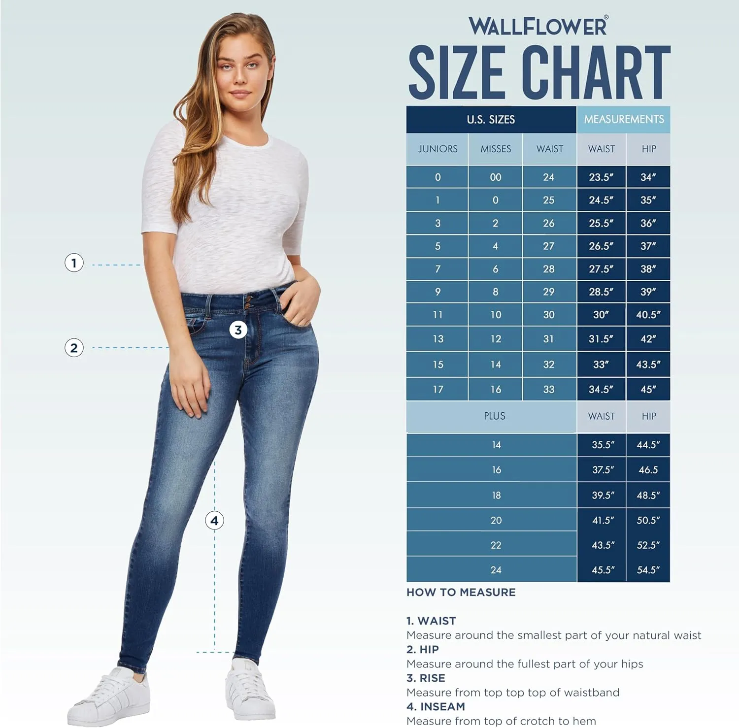 WallFlower Women's Luscious Curvy 23.5'' Crop Mid-Rise Insta Stretch Juniors (Standard and Plus)