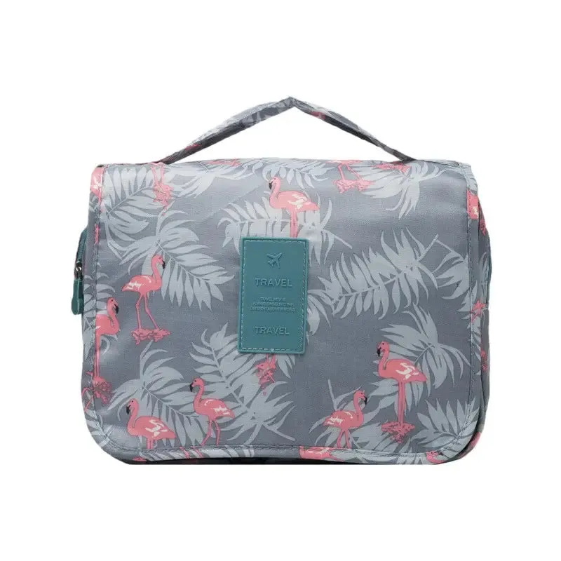 Waterproof Cosmetic Bag for Women - Travel Toiletry Organizer with Hook