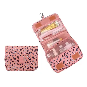 Waterproof Cosmetic Bag for Women - Travel Toiletry Organizer with Hook